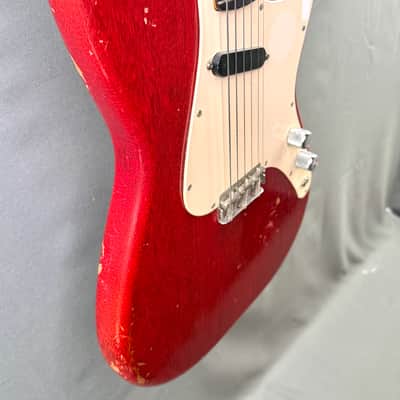Fender Pre CBS L Series Musicmaster Slab Board 1964 - 4 Rare Mahogany Body Cherry Finish image 9