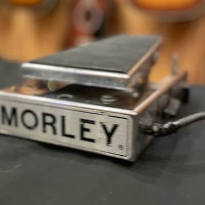 Vintage Morley PFW Power Fuzz Wah Pedal for Electric Guitar & Bass Silver w Power imagen 5