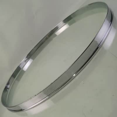 Gretsch 16"Single-Flange Broadkaster Floor Tom Drum Batter Rim/Hoop Chrome-Brass image 4