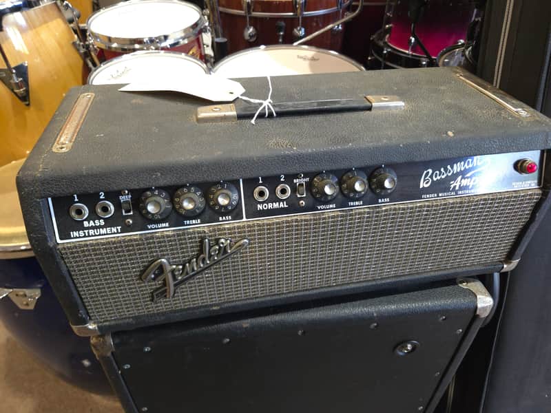 Fender Bassman 2-Channel 50-Watt Guitar Amp Head 1965 - Black Panel - Local Pickup Only image 1