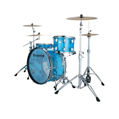 Ludwig Vistalite 4pc Zep Drum Set Blue image 2