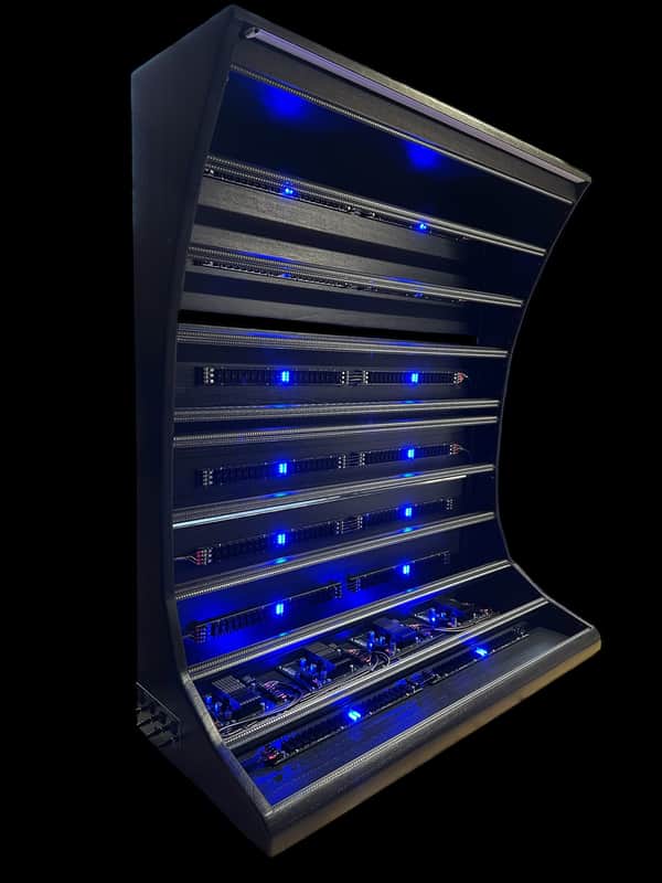 Uryan Modular 28U/196HP Classical Series eurorack case with LED light 2026 - Black image 1