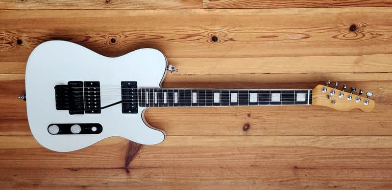 Carparelli Custom T-Style Electric Guitar – White Alder Body, Floyd Rose, Hand-Wound Humbuckers image 1