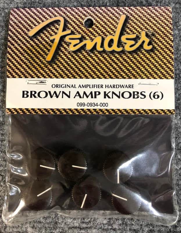 Fender Fender Dark Brown Vintage Radio Amp knobs - Pack of 6 image 1