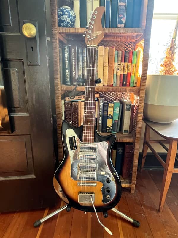 Melody Plus RD4V 1965 4 Pickup Sunburst Vintage Electric Guitar Teisco Kawai Guyatone image 1