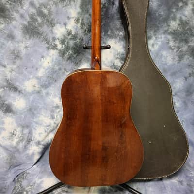 Vintage 1969 Norma WG-65 Dreadnought Adjustable Bridge Acoustic Guitar Pro Setup Original Soft Shell Case image 11
