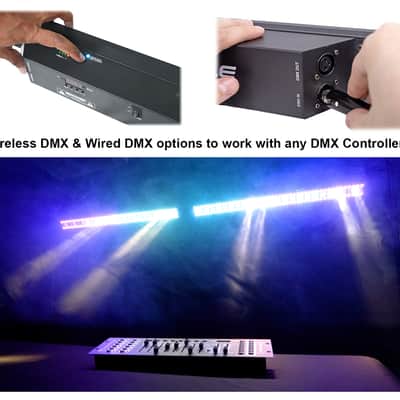 Rockville Pixel Hybrid Bar Rechargeable Light Strip Wash/Strobe/Blinder+Stand image 19