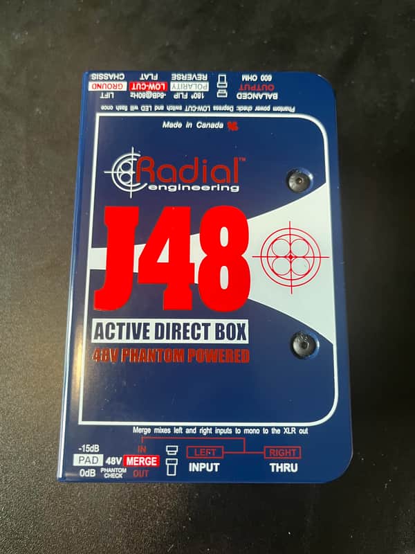 Radial J48 Active Direct Box 2010s - Blue image 1
