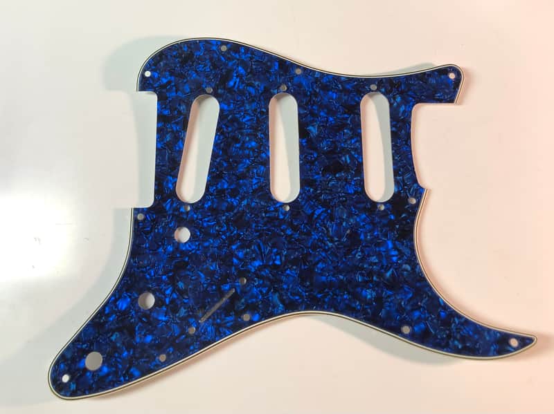 Fender 4-Ply MOTO Stratocaster Pickguard - Blue Pearloid image 1
