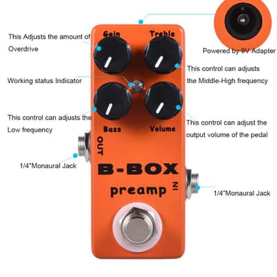 Mosky Audio B-Box Preamp Pedal Electric Guitar Effect with Overdrive Function (Price includes the import duty for US buyer) image 7