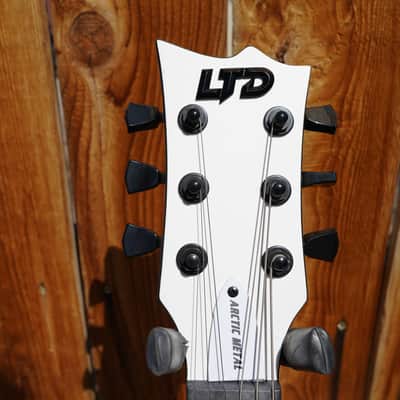 ESP LTD EC ARCTIC METAL Snow White Satin Left Handed 6-String Electric Guitar image 6
