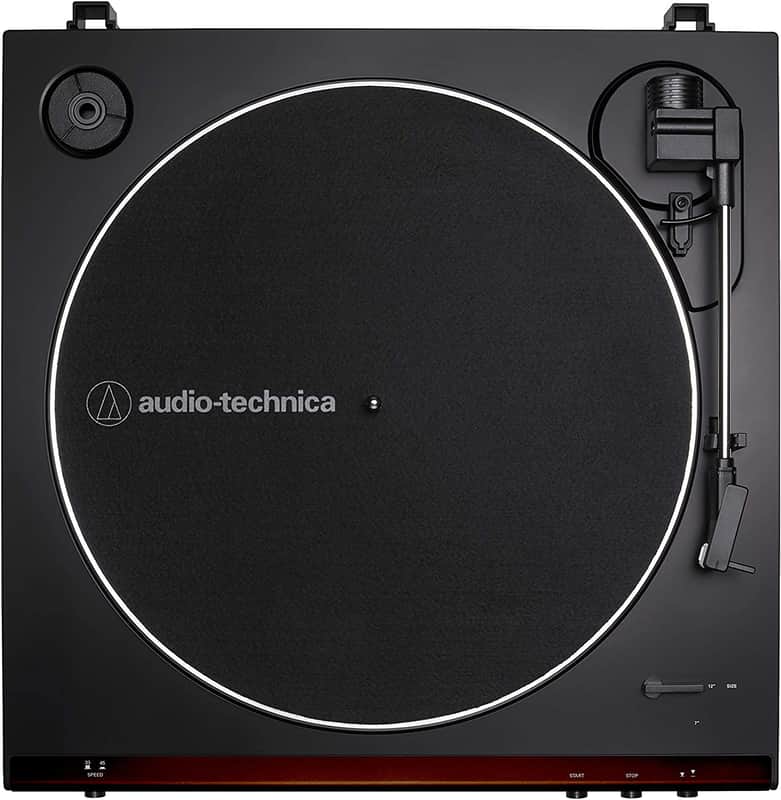 AT-LP60X-BW Stereo Turntable (Brown & Black)