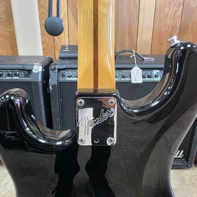 Fender Standard Stratocaster (2-Knob) with Maple Fretboard 1983 - 1984 - Black image 8