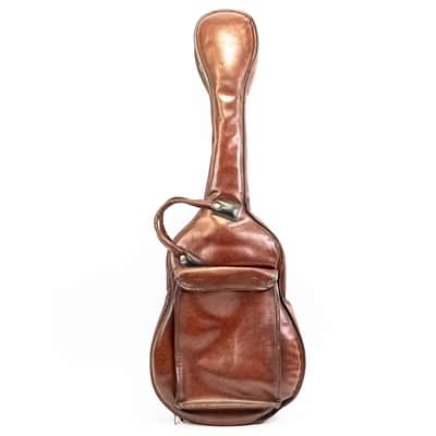 Vintage Style Faux Leather Electric Guitar Gig Bag Brown Backpack Straps