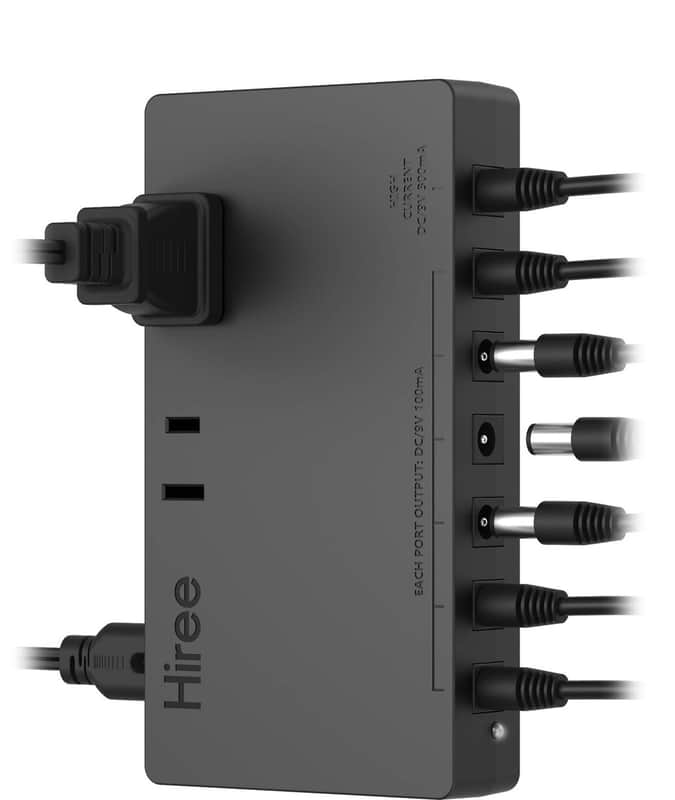 Hiree Guitar Pedal Power Supply 7 DC Output for 9V Effect Pedal Board with 2 AC Outlets for Charging Speaker, Musical Instruments image 1