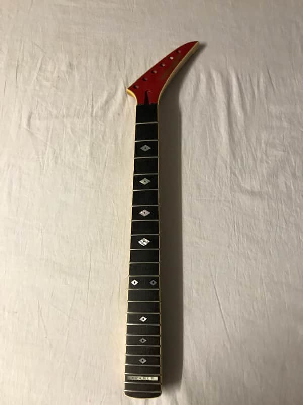 Kramer Ferrington Acoustic Guitar Neck 1990s Red Matching Headstock image 1