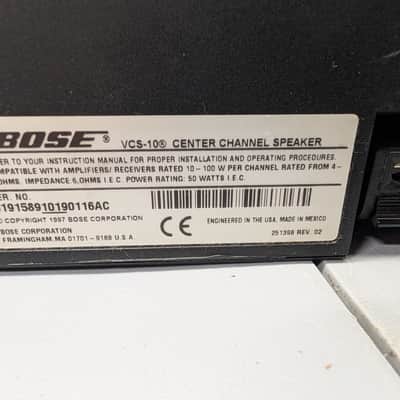 Bose VCS-10 Center Channel Speaker HiFi Home Theater Bookshelf Audio image 6