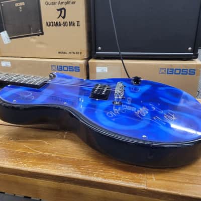 Epiphone Les Paul Junior Cold Case Season 4 Edition Signed By Chuck Berry 2006 Blue image 6