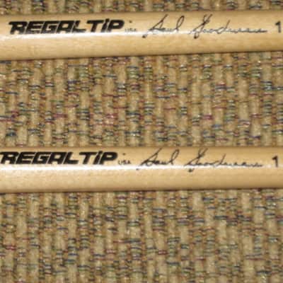 ONE pair new old stock Regal Tip 601SG, GOODMAN # 1, TIMPANI MALLETS HARD, inner wood core covered with first quality white damper felt, hard rock maple haandles / shaft (includes packaging) image 2