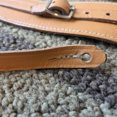 Vintage 1950's Leather Cowboy-Style Guitar Strap! Rare, Original Case Candy! image 2