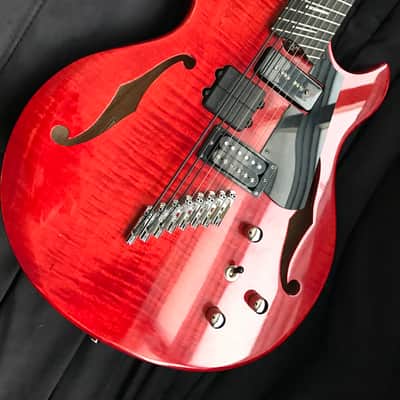Wes Lambe 8GT 2013 - Novax-style Charlie Hunter 8 String Fanned Fret Dual Output Hollow Guitar/Bass image 3