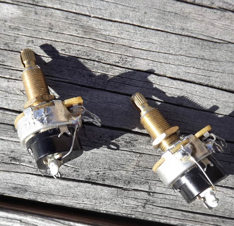 Gibson CTS Long Shaft Push-Pull Potentiometers - 500K, Set of 2 image 1