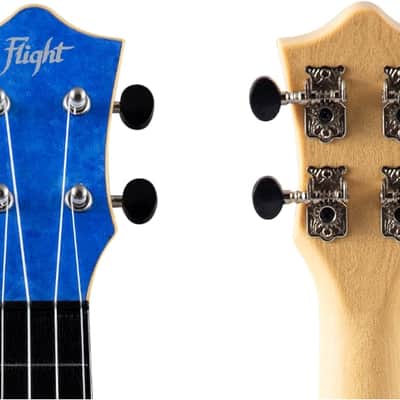 Flight TUS65 Sapphire Soprano Travel Ukulele New - Deep Sapphire Blue image 7