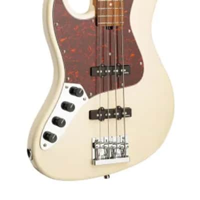 Sadowsky MetroExpress 21-Fret Vintage J/J Bass, Morado Fingerboard, Lefthand, 4-String - Solid Olympic White High Polish image 4
