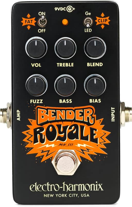 Electro-Harmonix Bender Royale Germanium Fuzz Pedal - Black image 1