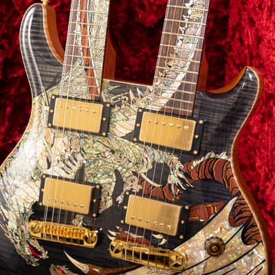 PRS Paul Reed Smith 20th Anniversary Double Neck Dragon 2005 Whale Blue image 20