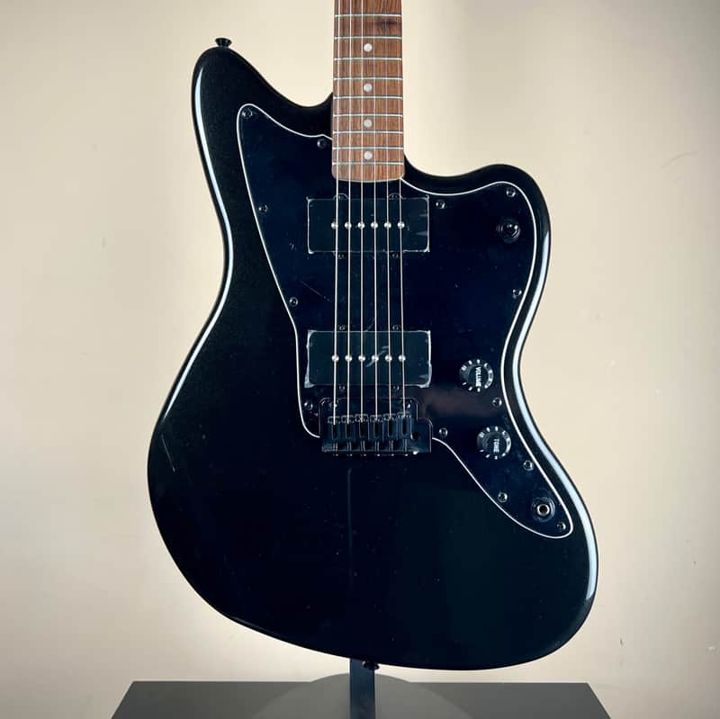 Squier Limited Edition Affinity Jazzmaster - Metallic Black - Matching Headstock & Black Hardware image 1