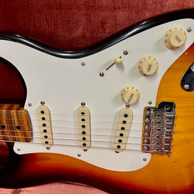 Fender Stratocaster, Limited Edition, Journeyman Relic, Closet Classic Hardware, Roasted 3A Flame Maple Neck, 1958 - Chocolate 3-Colour Sunburst image 17