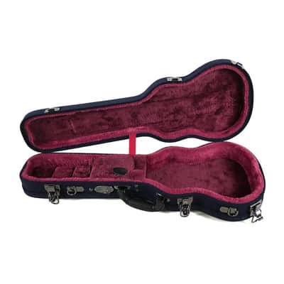 Vosta Navy Blue Archtop Wood Tenor Ukulele Hardshell Case image 2