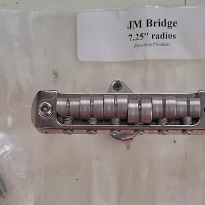 Bensonite 7.25" Radius Jazzmaster Bridge - Nickel Plated Brass image 1