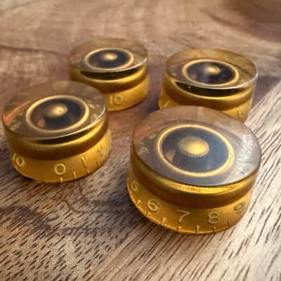 1950s Vintage Gibson Les Paul Standard & Junior Speed Knobs Authentic Vintage Part Circa 1953-1955 / Gold image 1