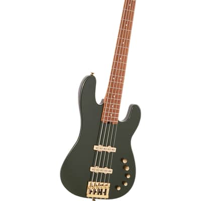 Charvel Pro Mod San Dimas JJ V Electric Bass, 5-String, Lambo Green image 5