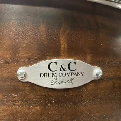 Tris Imboden's, Chicago, C & C Drum Company - 5x14" Custom Walnut Snare Drum, Immaculate 2010 SIGNED! image 9
