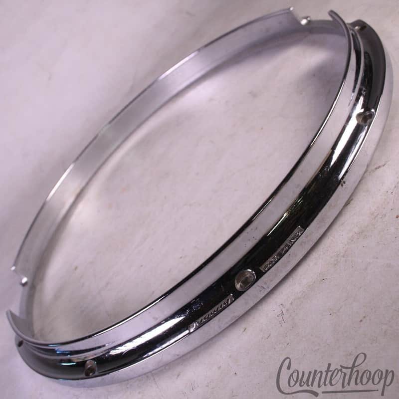 Ludwig 14" Twin-Channel 3lb Die-Cast Rim/Hoop 10-Lug Snare Drum Resonant Vintage image 1