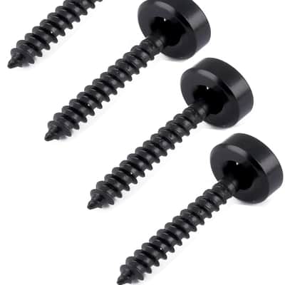Guitar Neck Joint Bushings And Bolts Mounting Ferrules Metal With Mounting Screws For Electric Guitar Or Bass Guitar Black 4Pcs. image 4