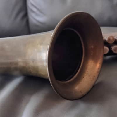 Couesnon Goofus 1924 Unlacquered Brass Queenophone Antique image 3