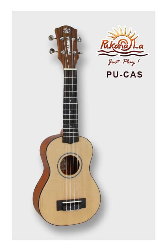 Immagine PukanaLa Model PU-CAS Solid Spruce top Series Soprano Size Ukulele - 1