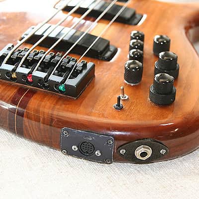 Tobias PRE Gibson fretless 5 string bass W/13 pin midi output image 2