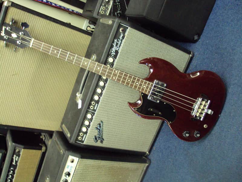 Gibson Lefty Bass Guitar EBO USA 1960s cherry Red image 1