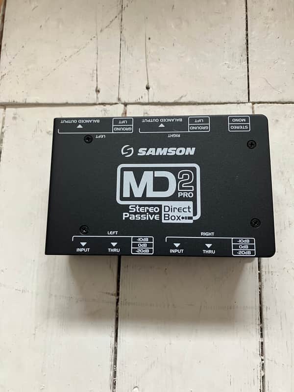 Samson MD2 Pro S-Max Series Stereo Passive Direct Box 2010s - Black image 1