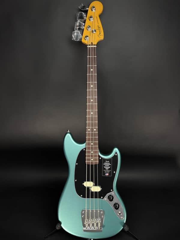 Fender American Professional Classic Mustang Bass - Faded Sherwood Green Metallic image 1