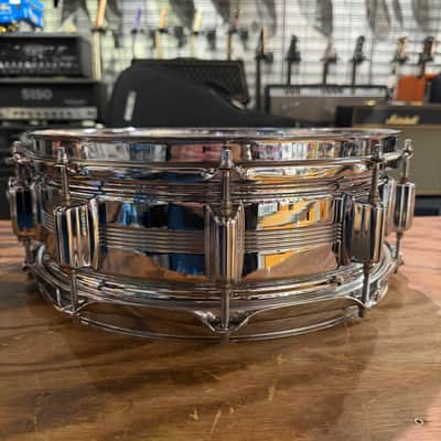 1979 - 1980 Rogers "Big R" Dyna-Sonic 5x14" Brass Snare Drum Chrome image 4