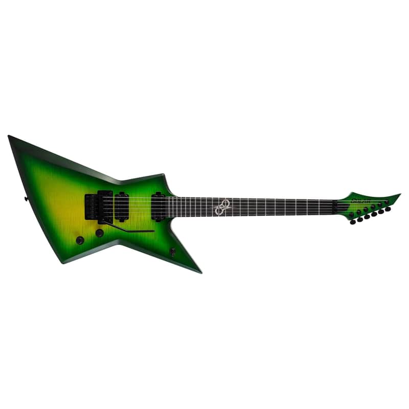 Solar E1.6FRLB Floyd Rose Flame Lime Burst Matte Electric Guitar image 1