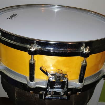 1990s Pearl Free Floating Floater Snare Drum All Maple SKB Case 14 x 5 image 2