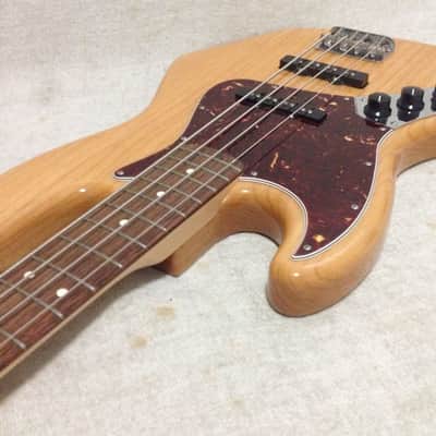 2007 Left Handed Lefty Fender Special Edition Deluxe Jazz Bass Natural Ash image 5