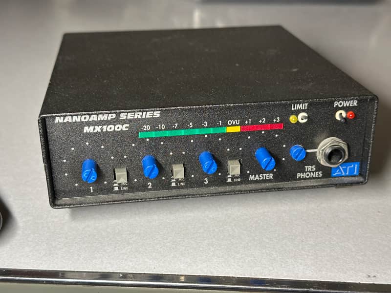 ATI MX100C - Mic/line mixer, preamp, limiter w/ upgraded opamps - Black image 1